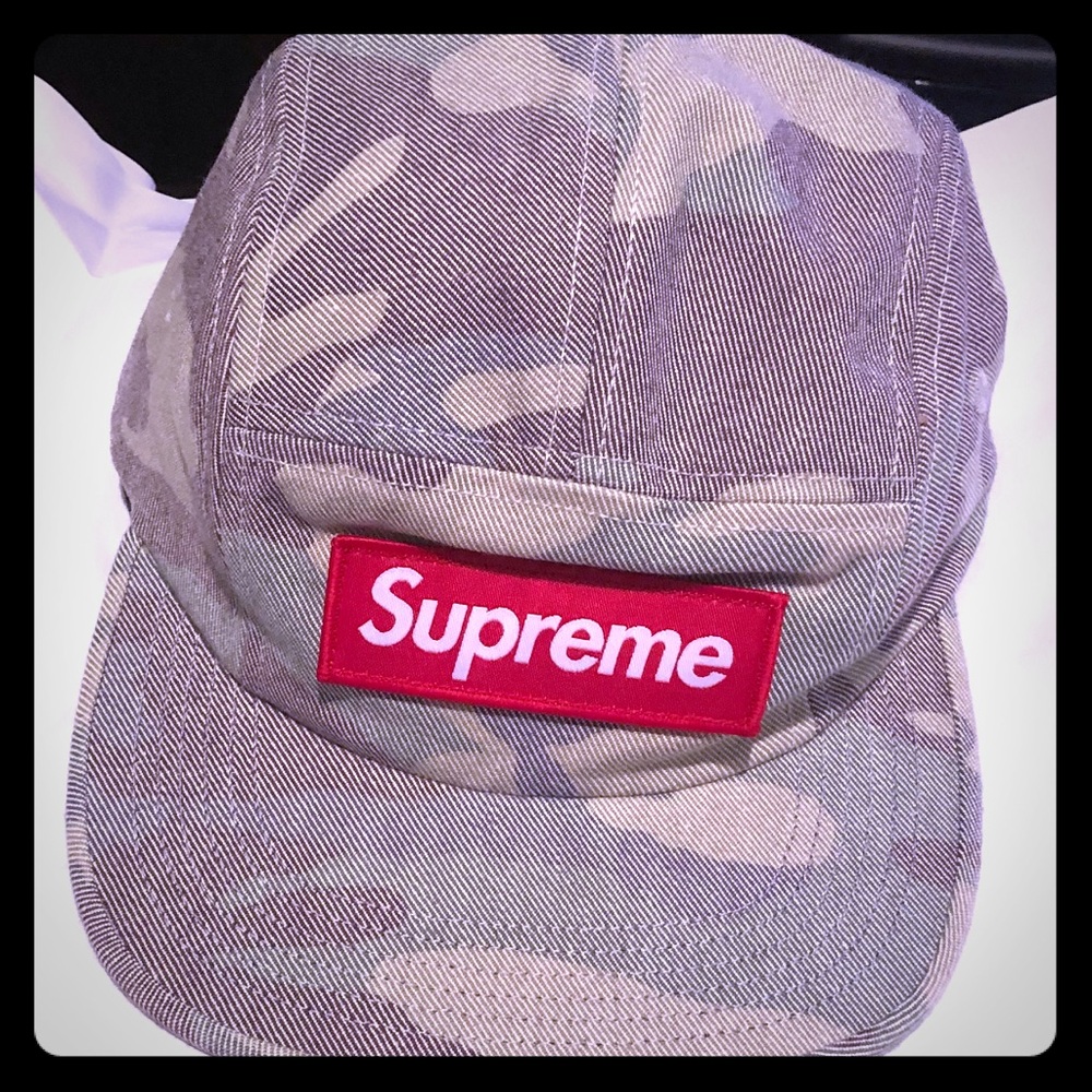 Supreme Washed Out Camo Camp Cap